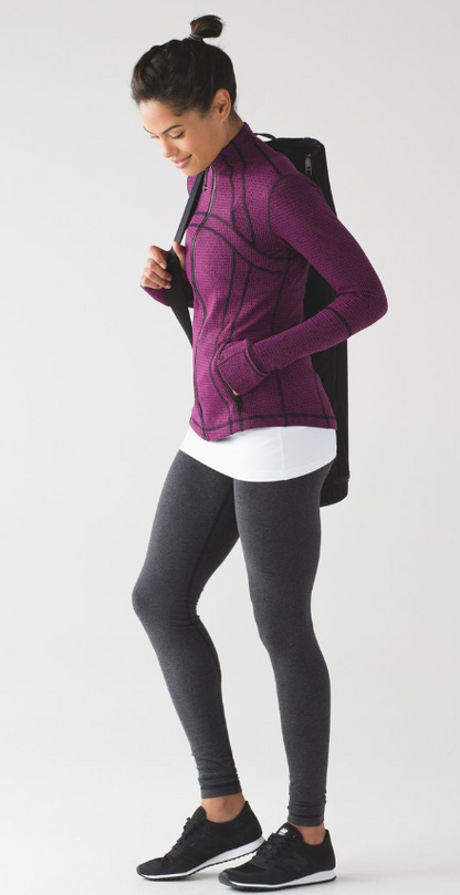 Lululemon Define Jacket Teeny Tooth Deep Fuchsia Black Sz 6
