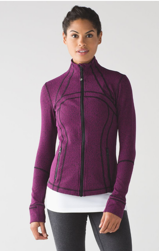 Lululemon Define Jacket Teeny Tooth Deep Fuchsia Black Sz 6