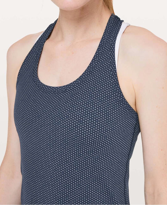Lululemon Cool Racerback II Pacific Pointe Jacquard True Navy Onyx Blue Sz 6
