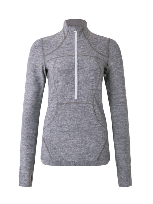 Lululemon Define Pullover Heathered Slate 1/2 Zip Sz 8