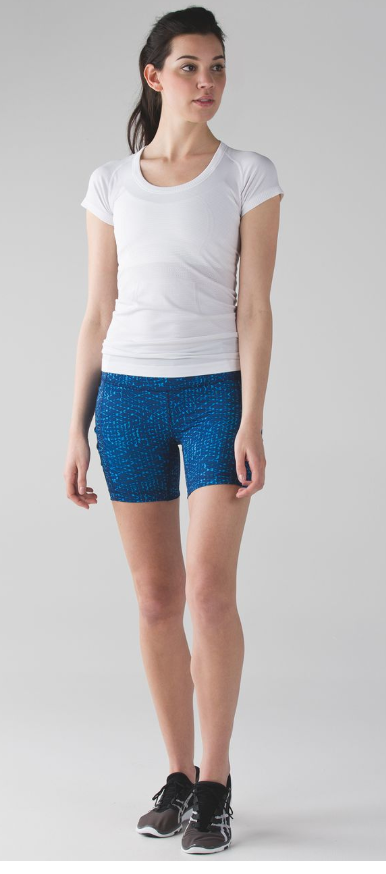 Lululemon Speed Track Short Samba Snake Kayak Blue Hero Blue SZ 2
