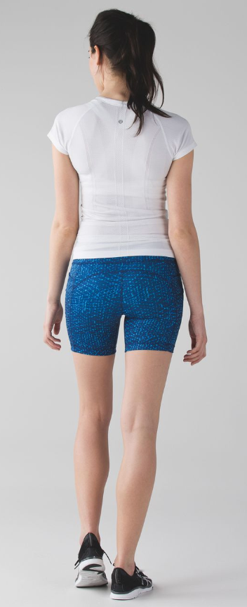 Lululemon Speed Track Short Samba Snake Kayak Blue Hero Blue SZ 2
