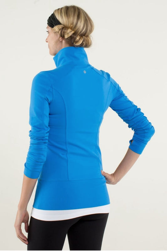Lululemon Nice Asana Jacket Cornflower Blue Sz 12
