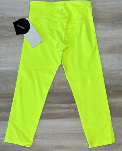 Lululemon Wunder Under Tight 21" Inseam ORIGINAL RELEASE RARE Highlight Yellow Sz 2