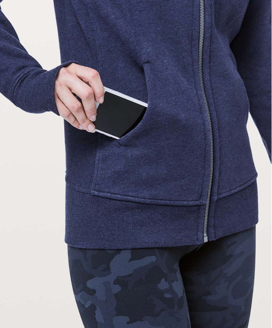 Lululemon Scuba Hoodie Light Cotton Fleece Heathered Faded Hero Blue