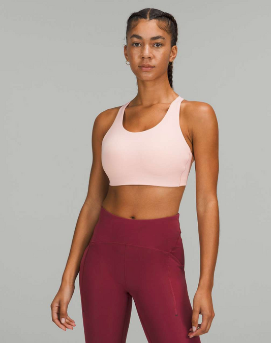 Lululemon Energy Bra High Support, B–DDD Cups Pink Mist Sz 32C