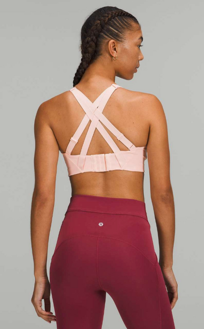 Lululemon Energy Bra High Support, B–DDD Cups Pink Mist Sz 32C