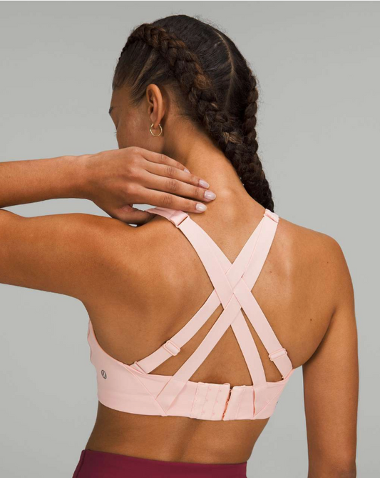 Lululemon Energy Bra High Support, B–DDD Cups Pink Mist Sz 32C
