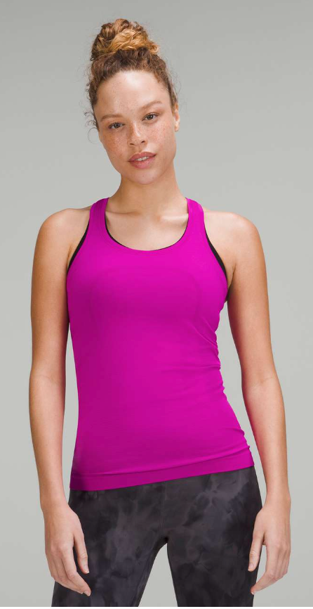 Lululemon Swiftly Tech Racerback Tank Top Purple Highlight Sz 4