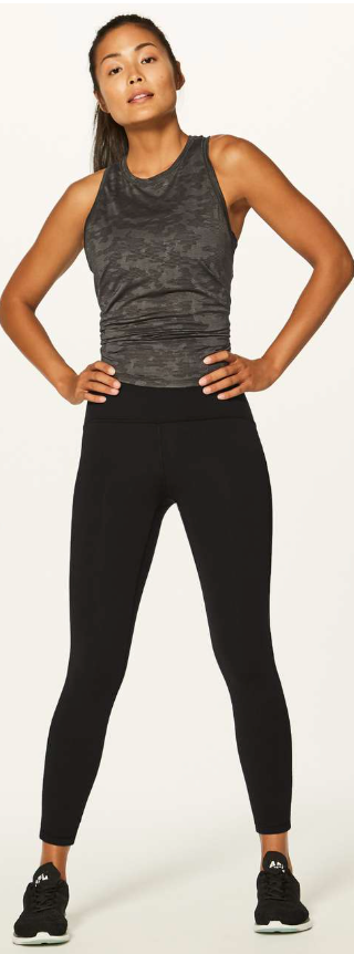 Lululemon Miles Ahead Tank (Camo) Deep Camo Green Sz 4