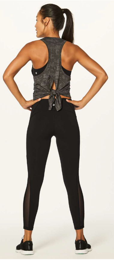Lululemon Miles Ahead Tank (Camo) Deep Camo Green Sz 4