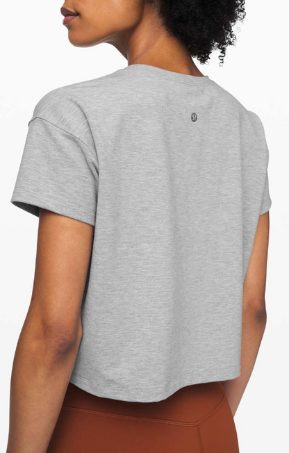 Lululemon Cates Tee Heathered Core Light Grey (First Release) Sz 4