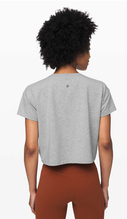 Lululemon Cates Tee Heathered Core Light Grey (First Release) Sz 4