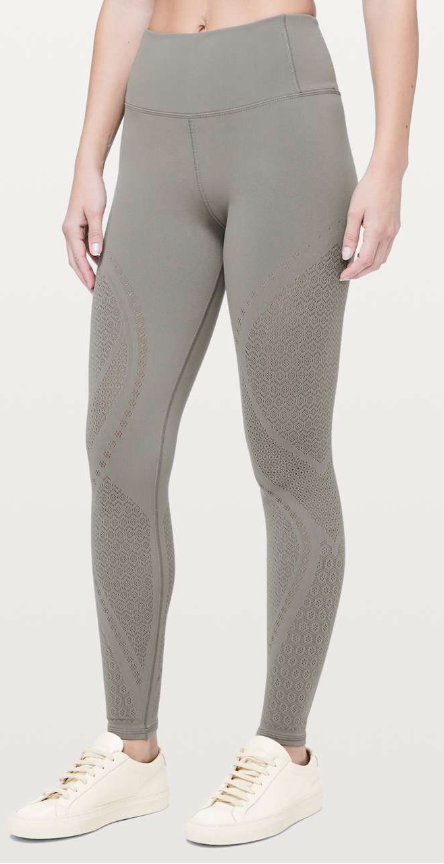 Lululemon Reveal Tight Mindful Motion Carbon Dust 28" Inseam Sz 4