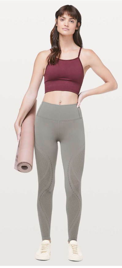 Lululemon Reveal Tight Mindful Motion Carbon Dust 28" Inseam Sz 4