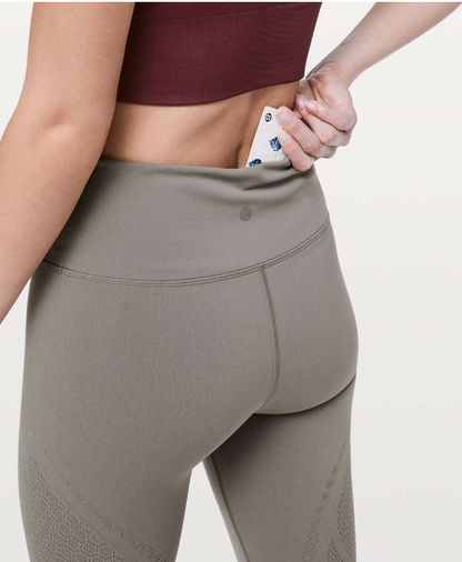 Lululemon Reveal Tight Mindful Motion Carbon Dust 28" Inseam Sz 4