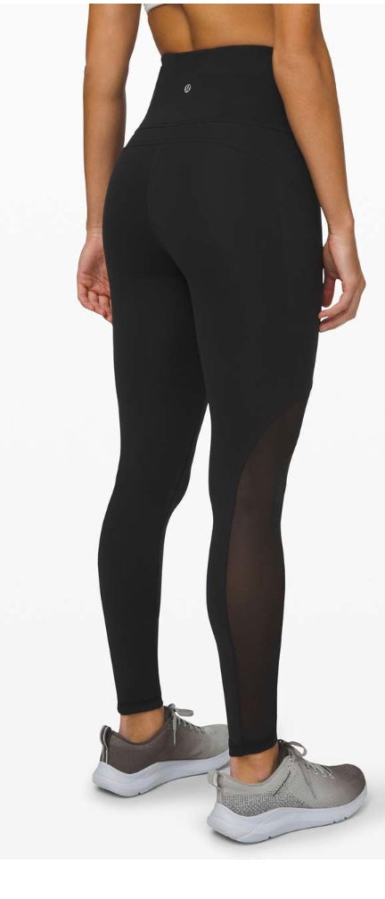 Lululemon Mastered Motion HR Mesh Leg Tight Black 28” Sz 2 Brand New Without Tag