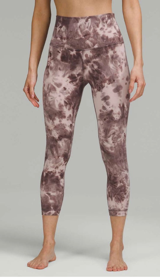 Lululemon Align HR Crop 23" Diamond Dye Mink Bery Lunar Rock Shadow Grey Sz 6 Brand New With Tags