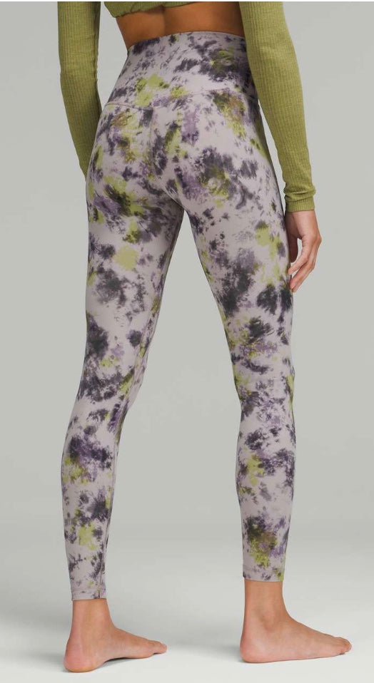 Lululemon Align High-Rise Pant 28" Radial Tie Dye Mauve Grey Multi Sz 6 Brand New With Tags