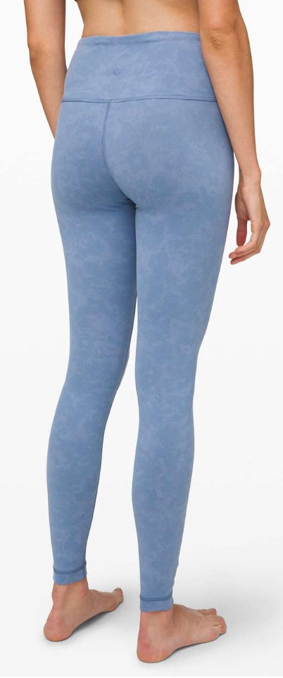 Lululemon Always On High-Rise Tight 28" Inseam Sky Wash Print Tempest Blue Sz 4