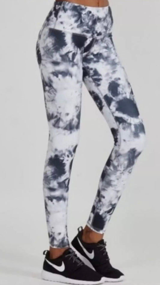 NOLI Tie Dye Leggings Black/Grey Sz XS  NY00240STO Brand New With Tags