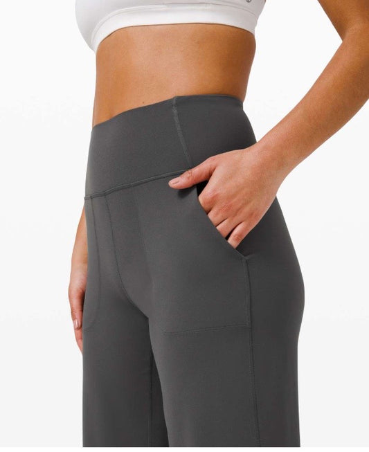 Lululemon Align Wide Legged Super High Rise Crop 23” Inseam Graphite Grey Sz 6 Brand New Without Tag