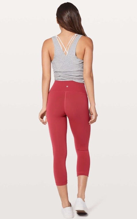 Lululemon Wunder Under Crop High Rise 21” Inseam Vintage Rose Sz 4 Brand New Without Tag