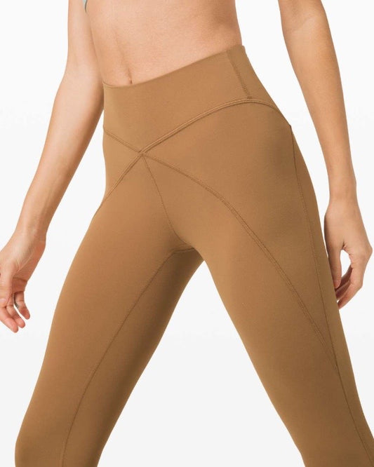 Lululemon Get Centered High Rise Crop 21” Inseam Saddle Brown Sz 6 Brand New Without Tag