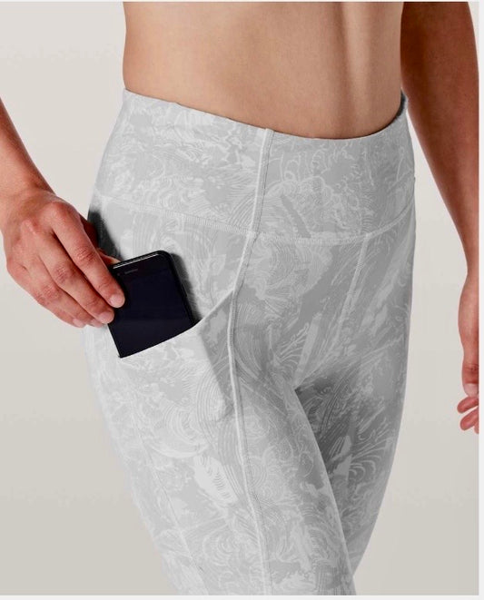 Lululemon Time To Sweat Crop 23” Inseam Eternal Wave White Sz 10 Brand New Without Tag