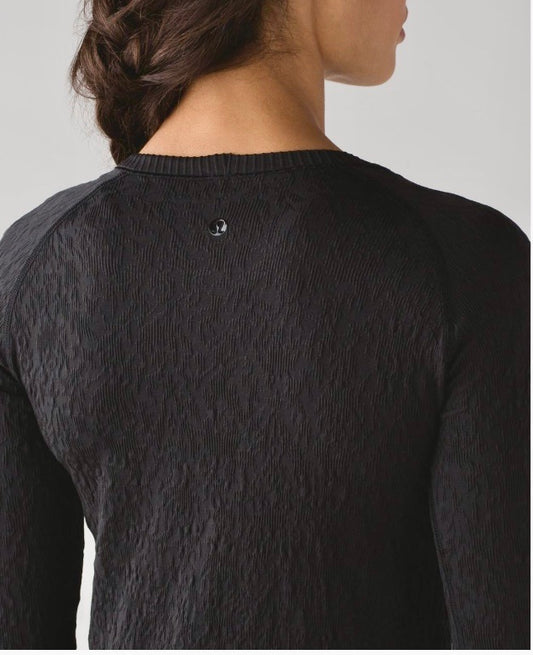 Lululemon Rest less Pullover Long Sleeve Top Black Sz 2