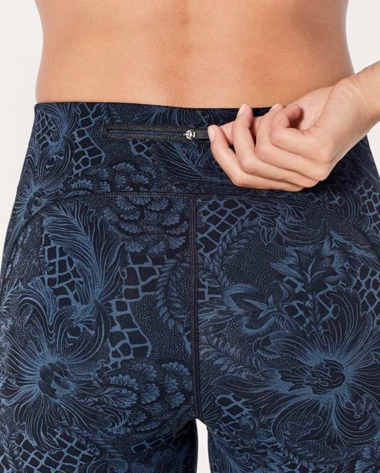 Lululemon Speed Up Crop 21” Inseam Nouveau Mach Blue Black Sz 6