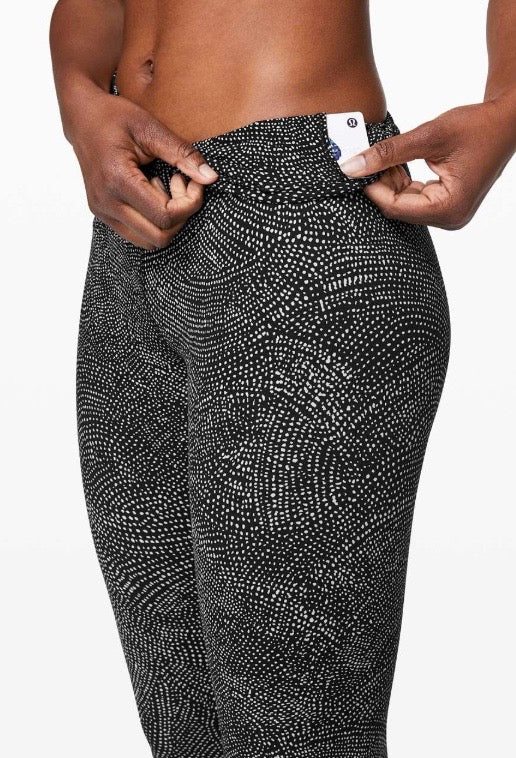 Lululemon Align Pant Full Length 28” Inseam Free Spirit Ice Grey Black Sz 12