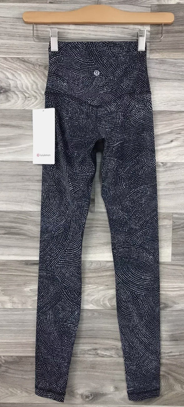 Lululemon Align Pant Full Length 28” Inseam Free Spirit Ice Grey Black Sz 12