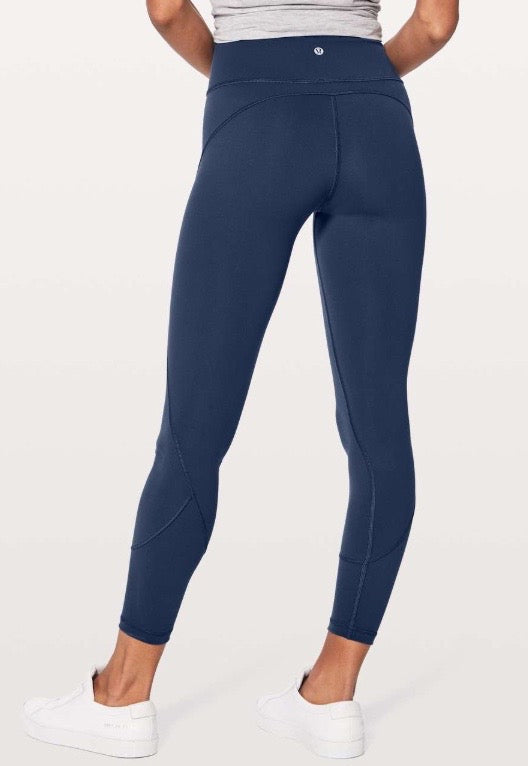 Lululemon In Movement 7/8 Tight Everlux 25” Inseam Mineral Blue Sz 12