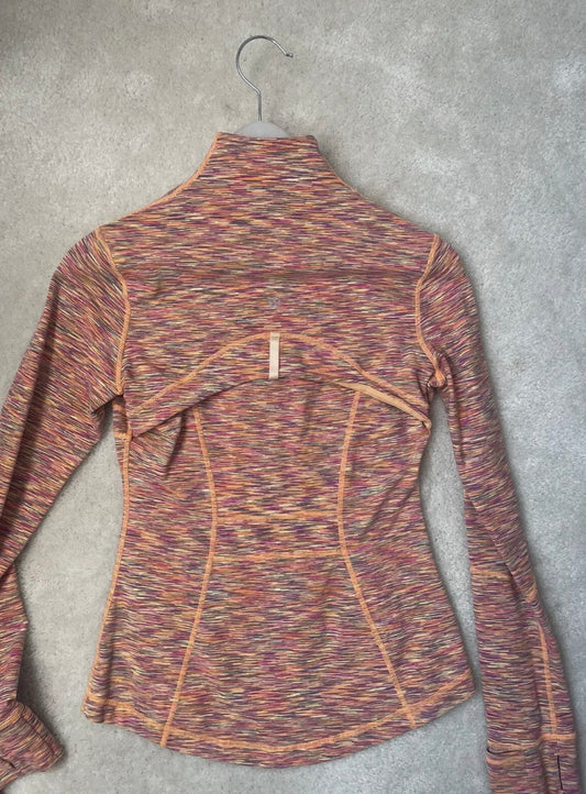 Lululemon Define Jacket Tang Space Dye Orange Sz 6 Limited Edition