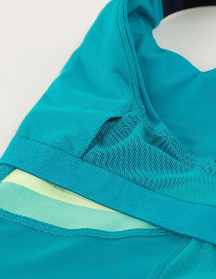 Lululemon Push Ur Limits Tank Surge Assorted Stripe Blue/Blk Sz 6