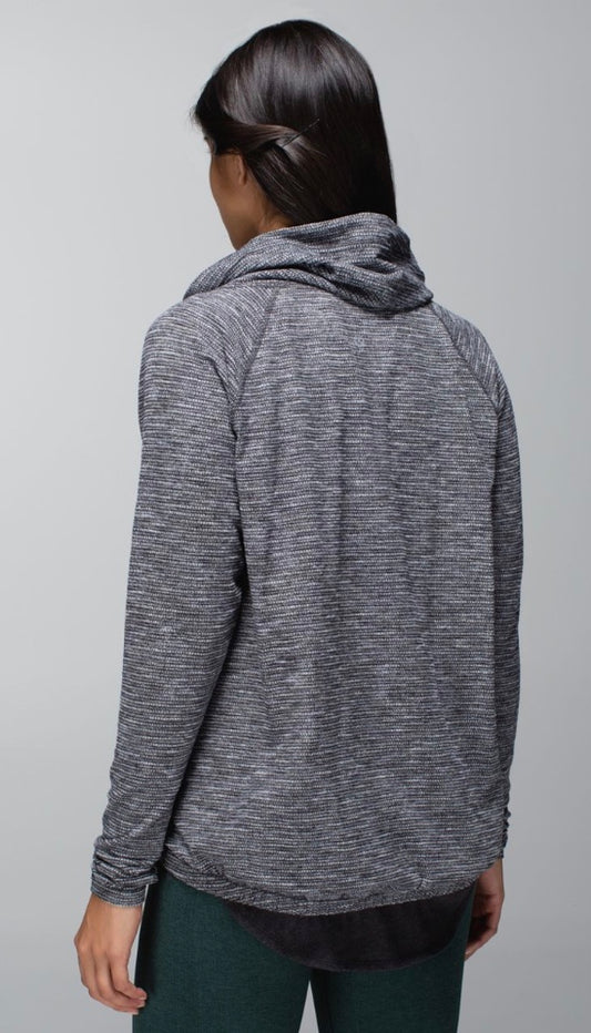 Lululemon Healthy Heart Pullover CoCo Pique Black Sz 12