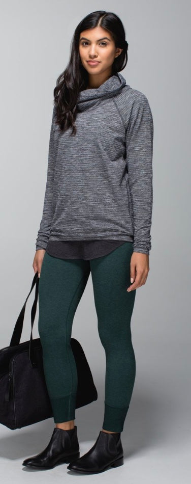 Lululemon Healthy Heart Pullover CoCo Pique Black Sz 12