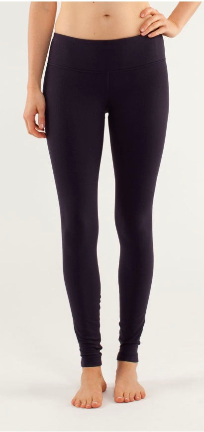 Lululemon Wunder Under 25" Inseam Black Swan Leggings Size 8