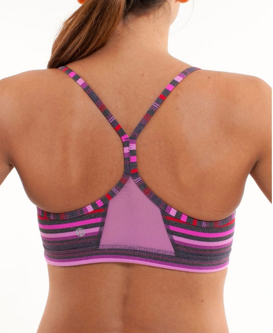 Lululemon Flow Y Bra IV Elevation Space Dye/Smoky Rose Sz 10