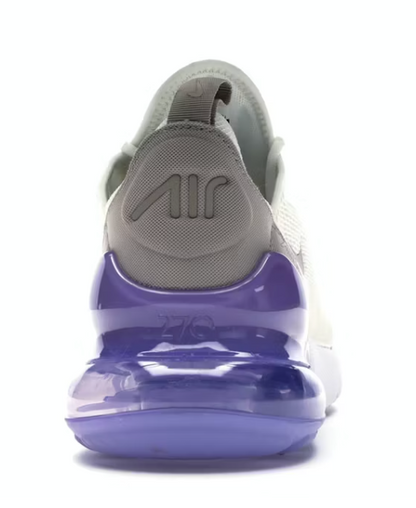 Nike Air Max 270 Women's Sail Pumice Space Purple Lilac Violet White Women's Sz 6.5 or Youth 5.0