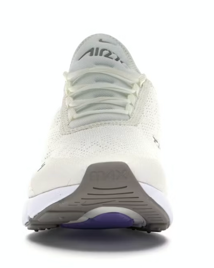 Nike Air Max 270 Women's Sail Pumice Space Purple Lilac Violet White Women's Sz 6.5 or Youth 5.0