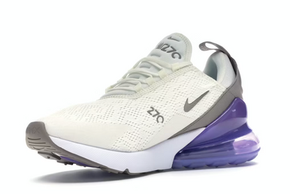 Nike Air Max 270 Women's Sail Pumice Space Purple Lilac Violet White Women's Sz 6.5 or Youth 5.0
