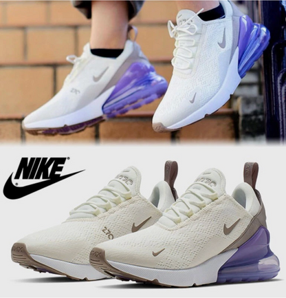 Nike Air Max 270 Women's Sail Pumice Space Purple Lilac Violet White Women's Sz 6.5 or Youth 5.0