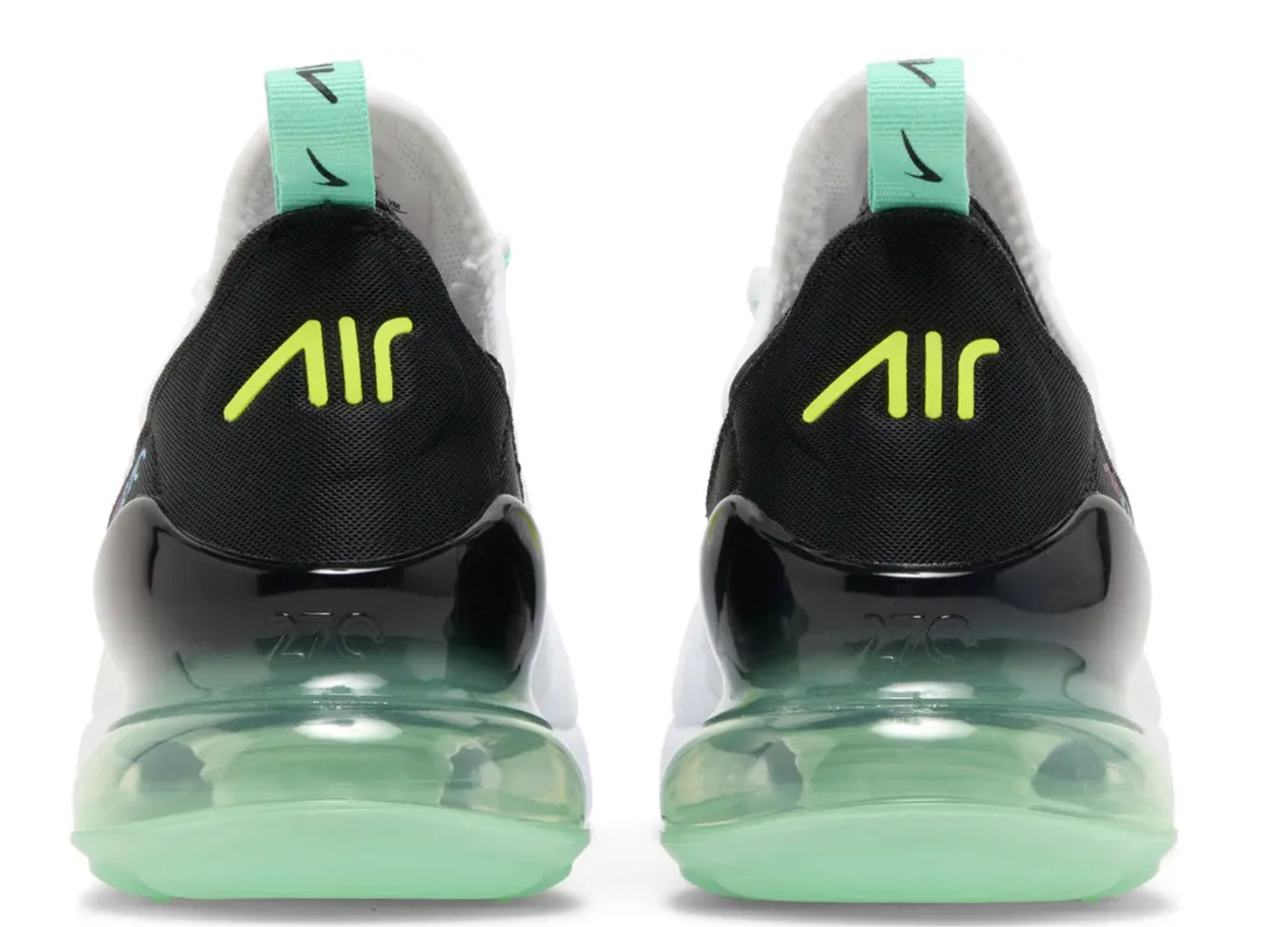 Nike Air Max 270 Women's White/Volt-Black-Laser Blue Sz 7.5 Women's or 6 Youth