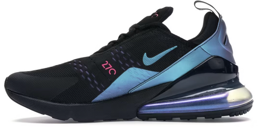 Nike Air Max 270 Women's Throwback Future Black/Laser Fuchsia-Regency Purple Women's Sz 7.5 Youth Sz 6