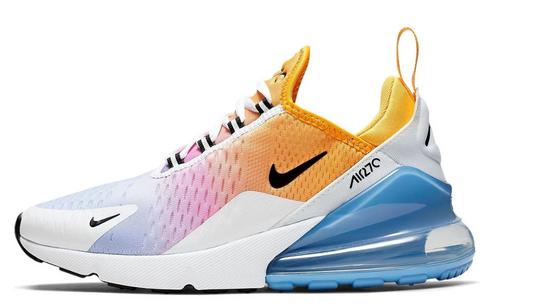 Nike Air Max 270 Women's Gradient University Gold Black Blue  Worn Once Women's Sz 8.5 or Youth Sz 7