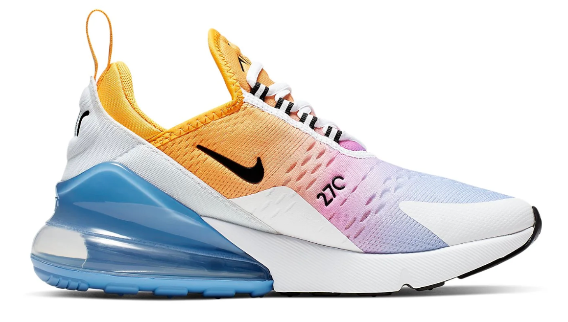 Nike Air Max 270 Women's Gradient University Gold Black Blue  Worn Once Women's Sz 8.5 or Youth Sz 7