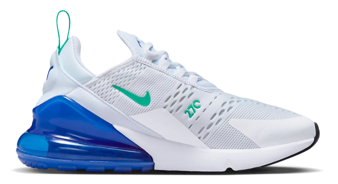Nike 270 Women's Nike White Lapis AH6789-109 Worn Once Women's Sz 7.0 or Youth 5.5