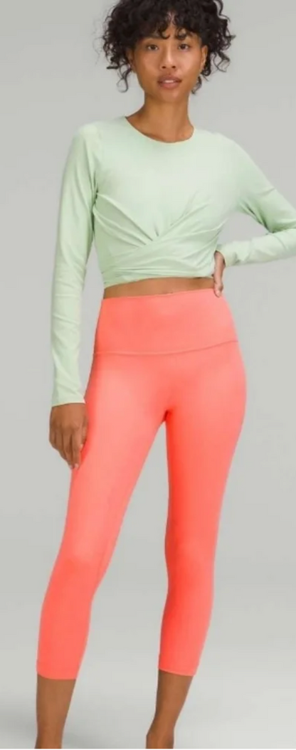 Lululemon Align High-Rise Pant 25" Raspberry Cream SZ 4
